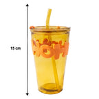 Glass Tumbler with Lid and Straw Leak-Resistant & Stylish - Detail View 6