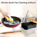 2-in-1 Soap Dispenser Built-in Scrub Holder & Organiser | Konvex - Detail View 7