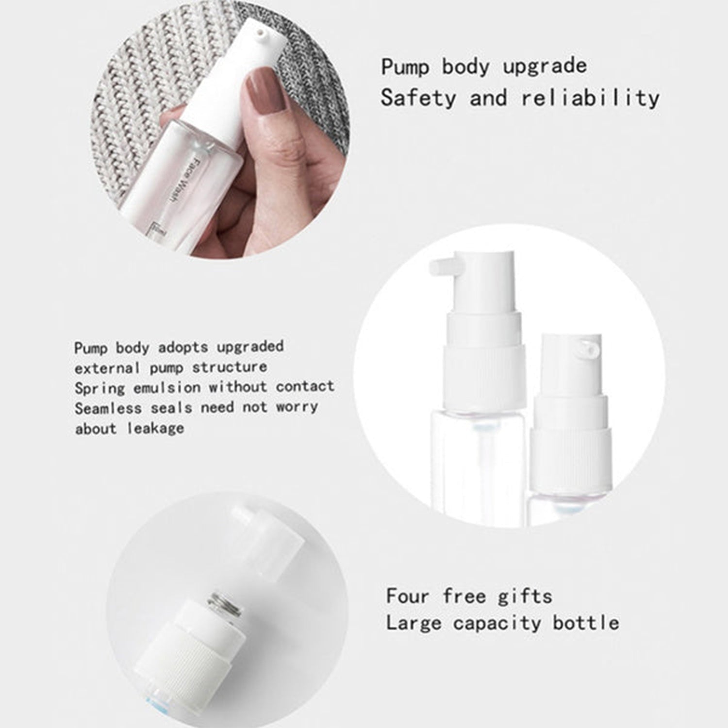 ALVENZA Travel Dispenser Bottle Set – 4-in-1 Leak-Proof Refillable | CustomSpot