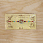 ALVENZA Rakhi – Elegant multicolor beads & stone centerpiece for Rakshabandhan
