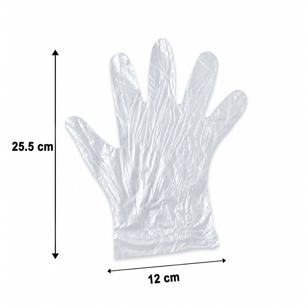 Disposable Plastic Gloves Pack of 100 for Kitchen & Food Handling - Detail View 6