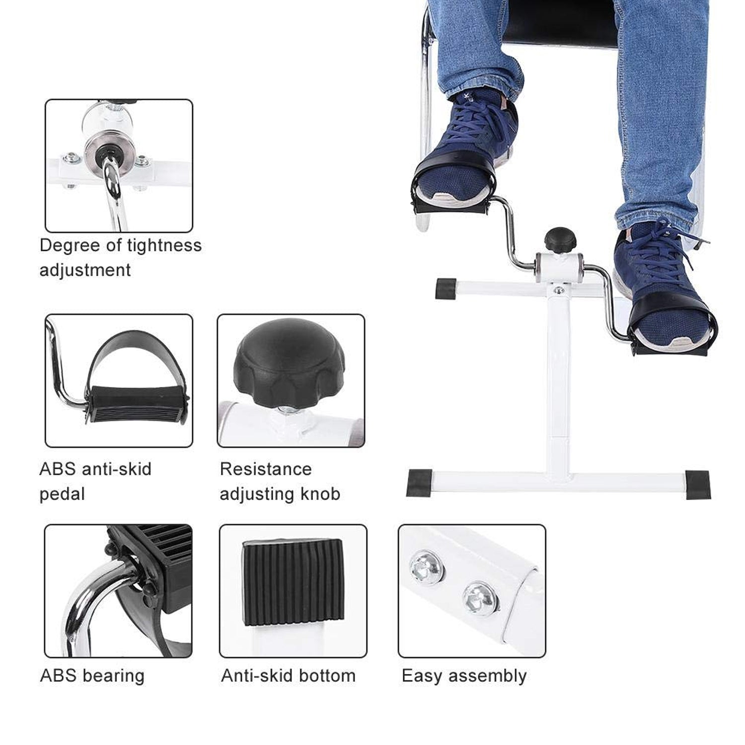 Mini Pedal Exerciser Compact & Portable Home Workout Equipment - Detail View 7