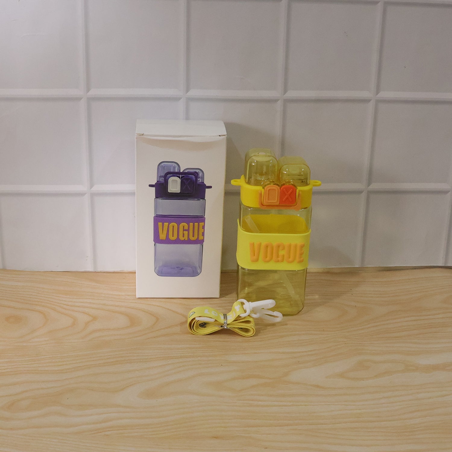 Kids Water Bottle Leakproof Straw & Portable Carry Strap - Detail View 8
