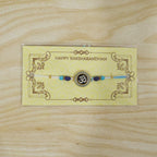 ALVENZA Om Blue Beads Rakhi – Traditional, Stylish & Comfortable for Raksha Bandhan