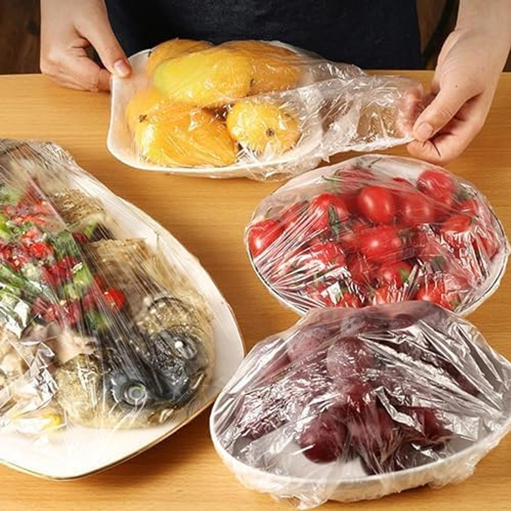 Disposable Elastic Food Covers 100-Pack Freshness | Organivo - Side View