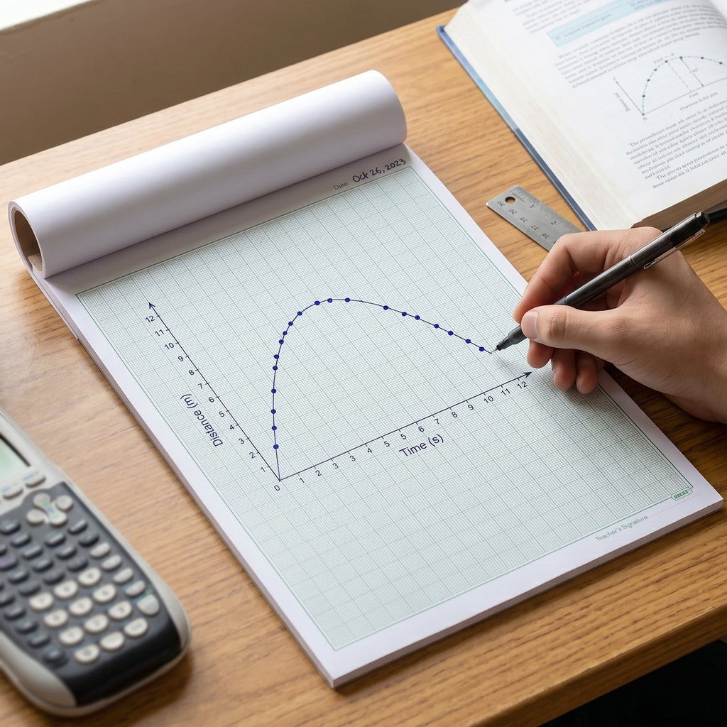 A4 Graph Paper Pad Precise 1mm Square Grid for Technical & Academic Use - Front View