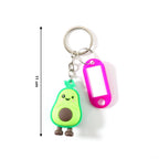 ALVENZA Cartoon Character Keychain with Label Tag Holder – Fun & Practical