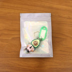 ALVENZA Avocado Character Keychain – Cute Cartoon Design with Name Tag