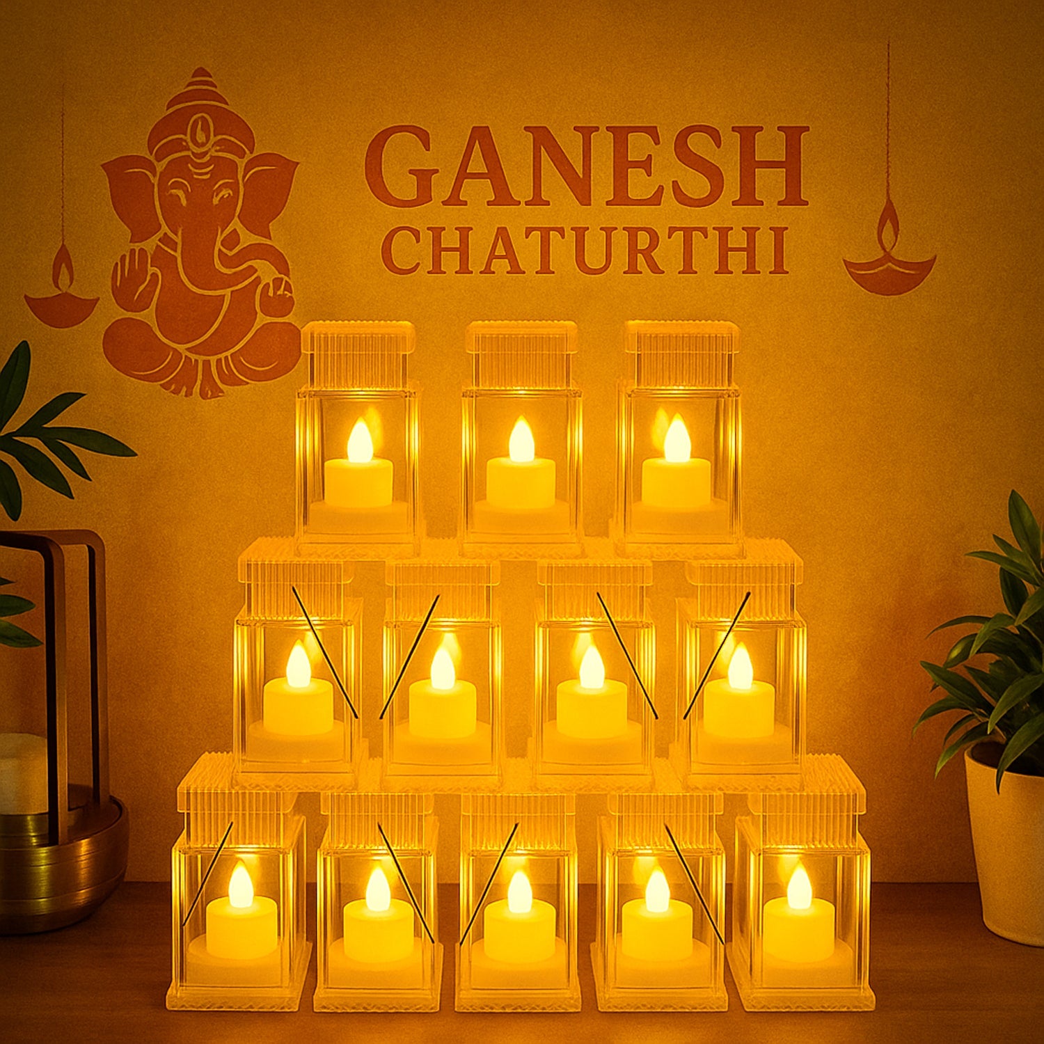 ALVENZA LED Storm Lantern Decorative Lights – Set of 12 Battery-Operated Flameless Lanterns