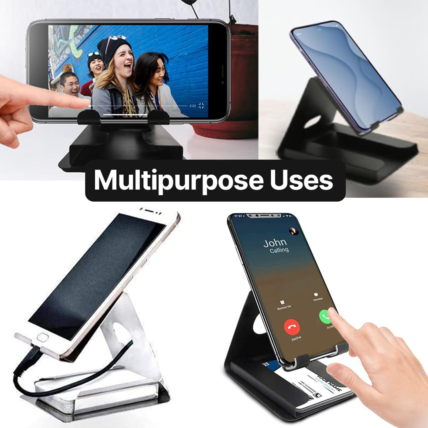 ALVENZA Small Desktop Mobile Phone Stand – Compact Hands-Free Holder