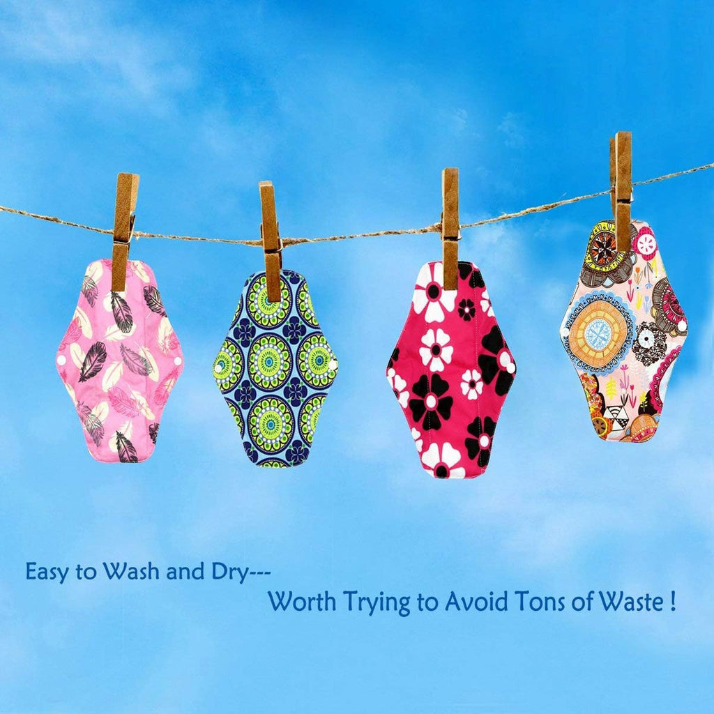 Reusable Cloth Sanitary Pads – 4 Pc Eco-Friendly Set
