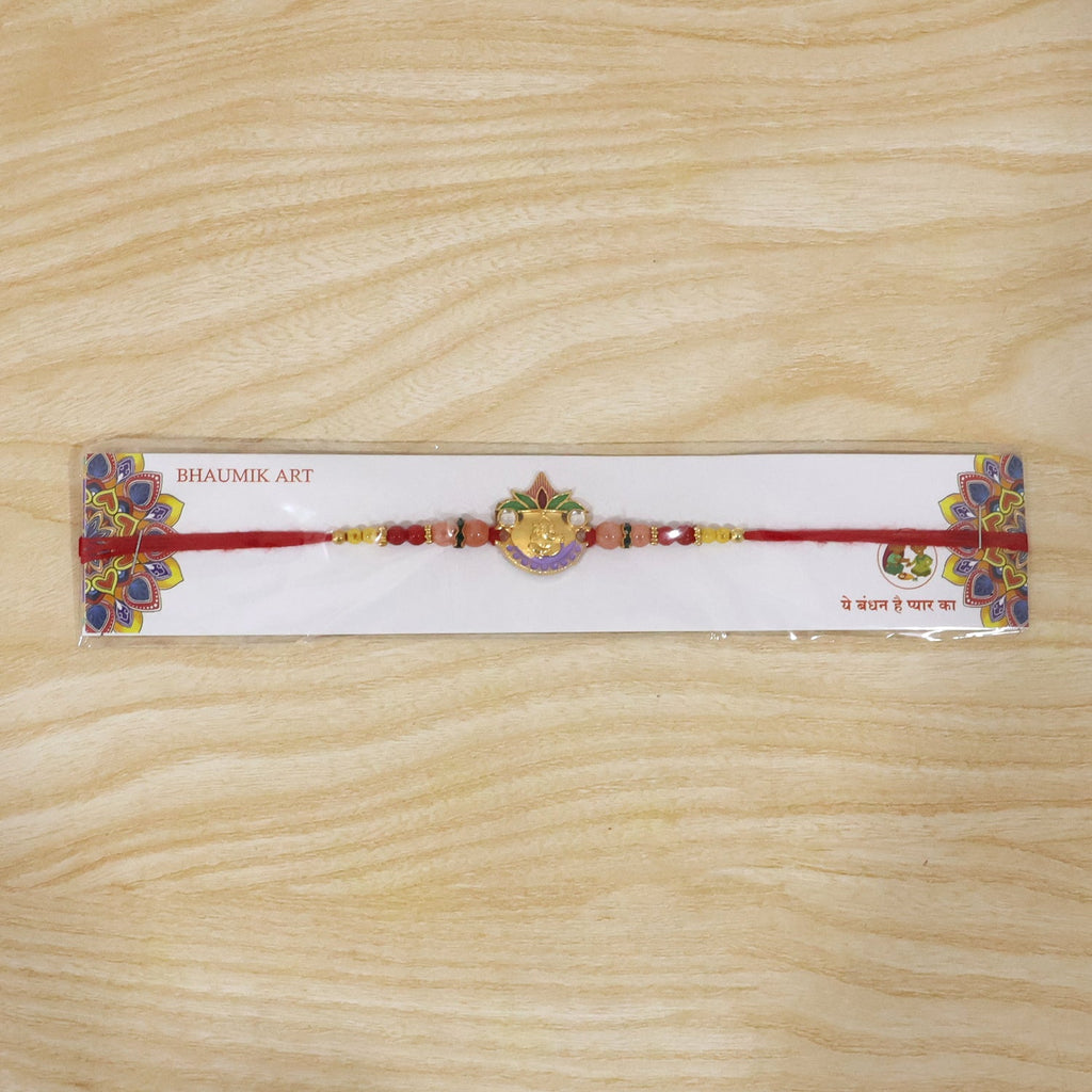 ALVENZA Ganesh Beaded Rakhi – Traditional & Beautiful Brother Gift