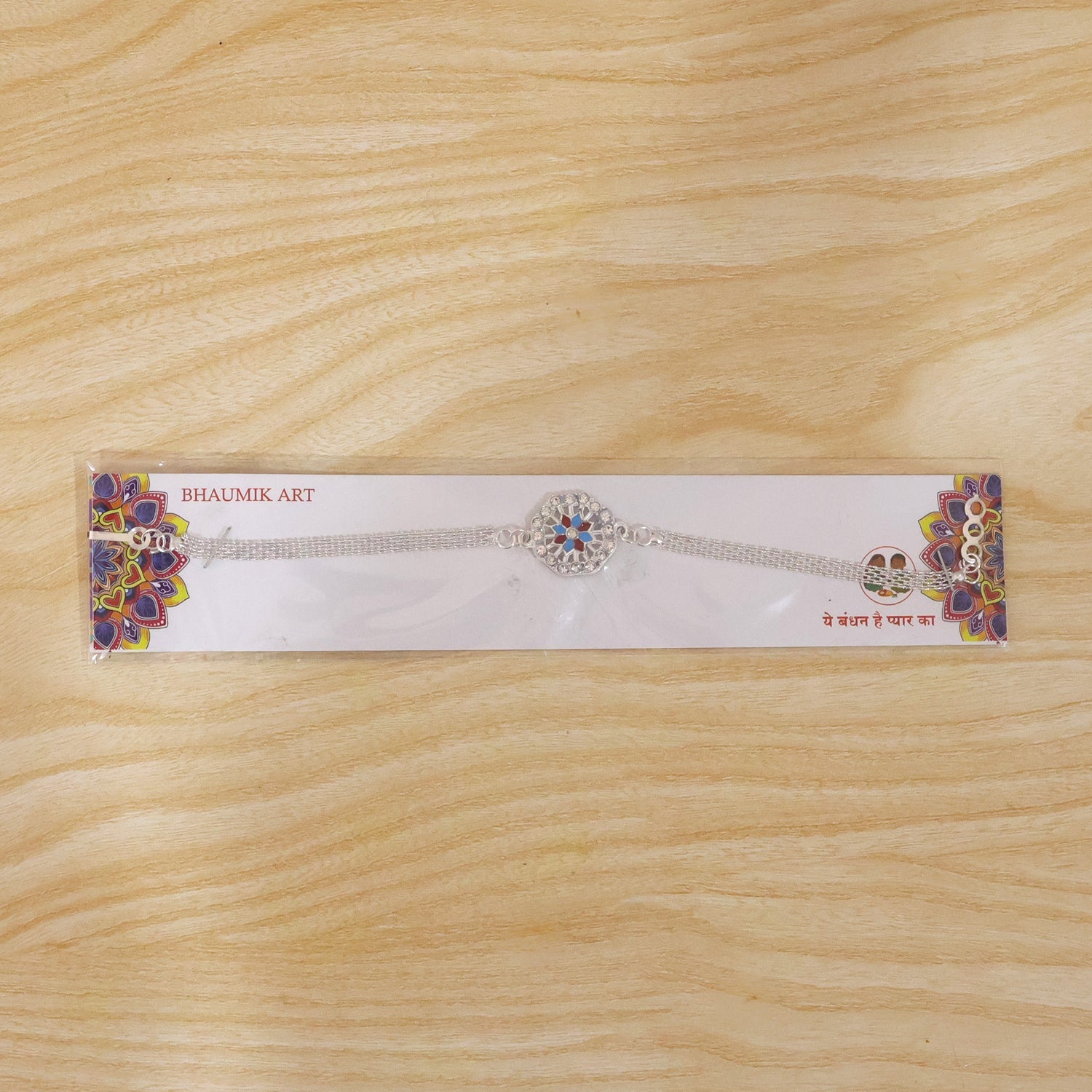 ALVENZA Classic Crystal Rakhi for Brother - Elegant & Traditional