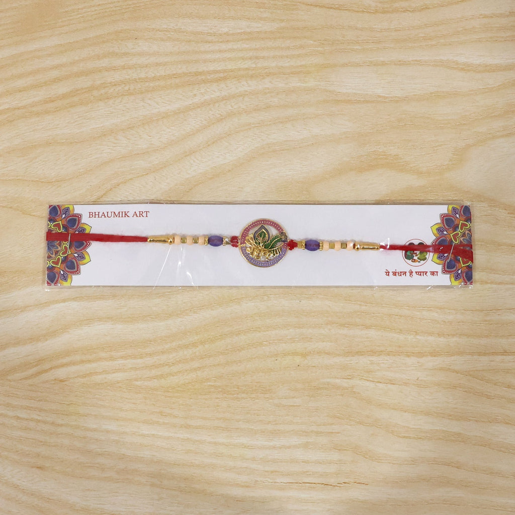 ALVENZA Radha Krishna Beads Rakhi – Colorful & Handcrafted for Raksha Bandhan
