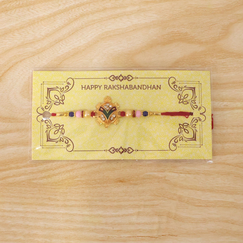 ALVENZA Traditional Tortoise Charm Rakhi - Lucky & Protective Symbol