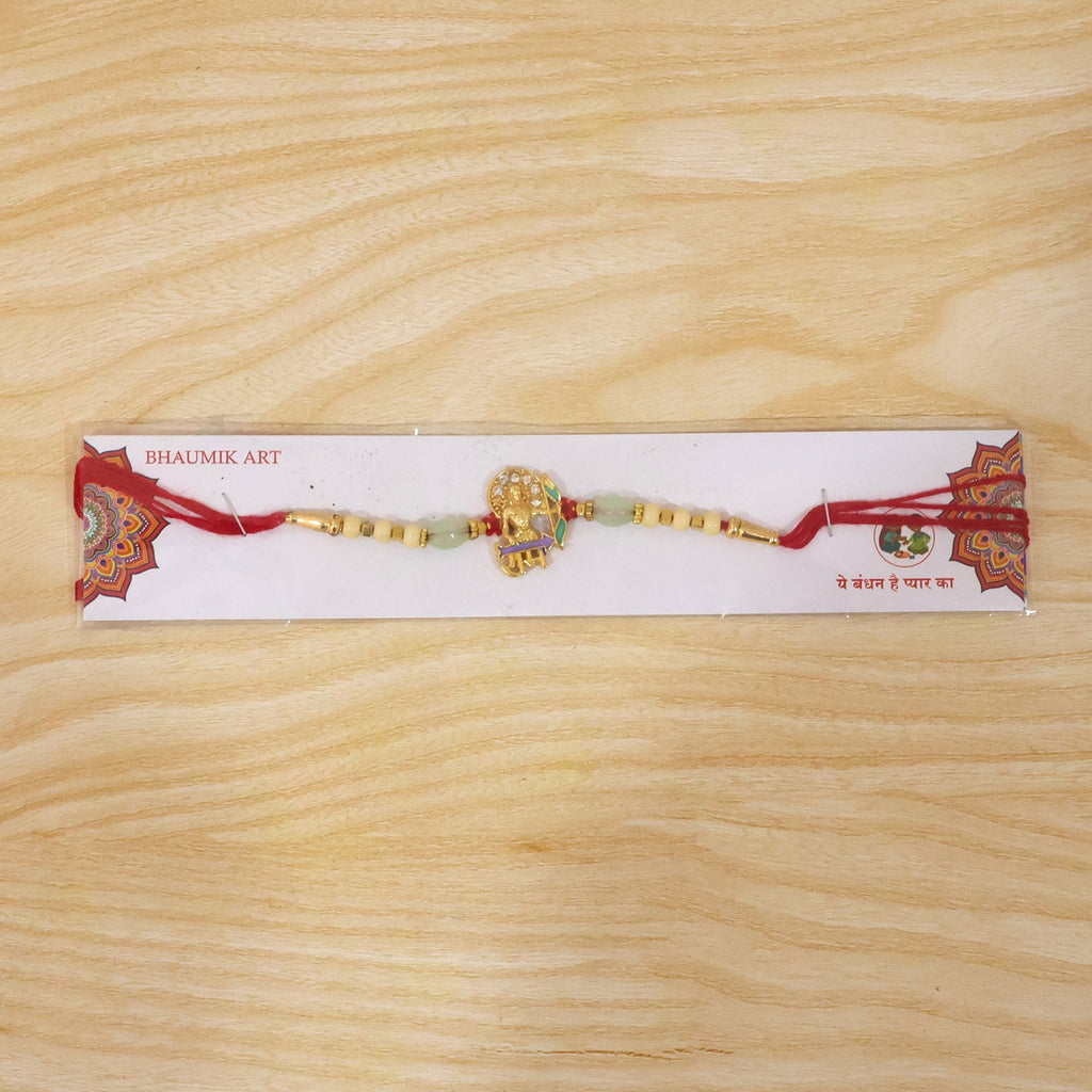 ALVENZA Rakshabandhan Lord Ram Rakhi – Traditional Beaded Wrist Thread