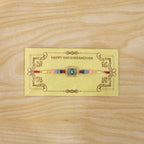 ALVENZA Evil Eye Rakhi – Stylish Mint Green Thread with Traditional Charm