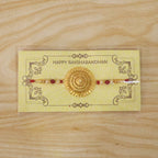 ALVENZA Rakshabandhan Rakhi – Elegant Gold & Pearl Design for Brothers