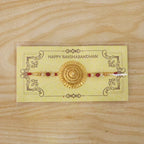ALVENZA Golden Flower Rakhi - Intricate Design, Skin Friendly Thread for Brothers