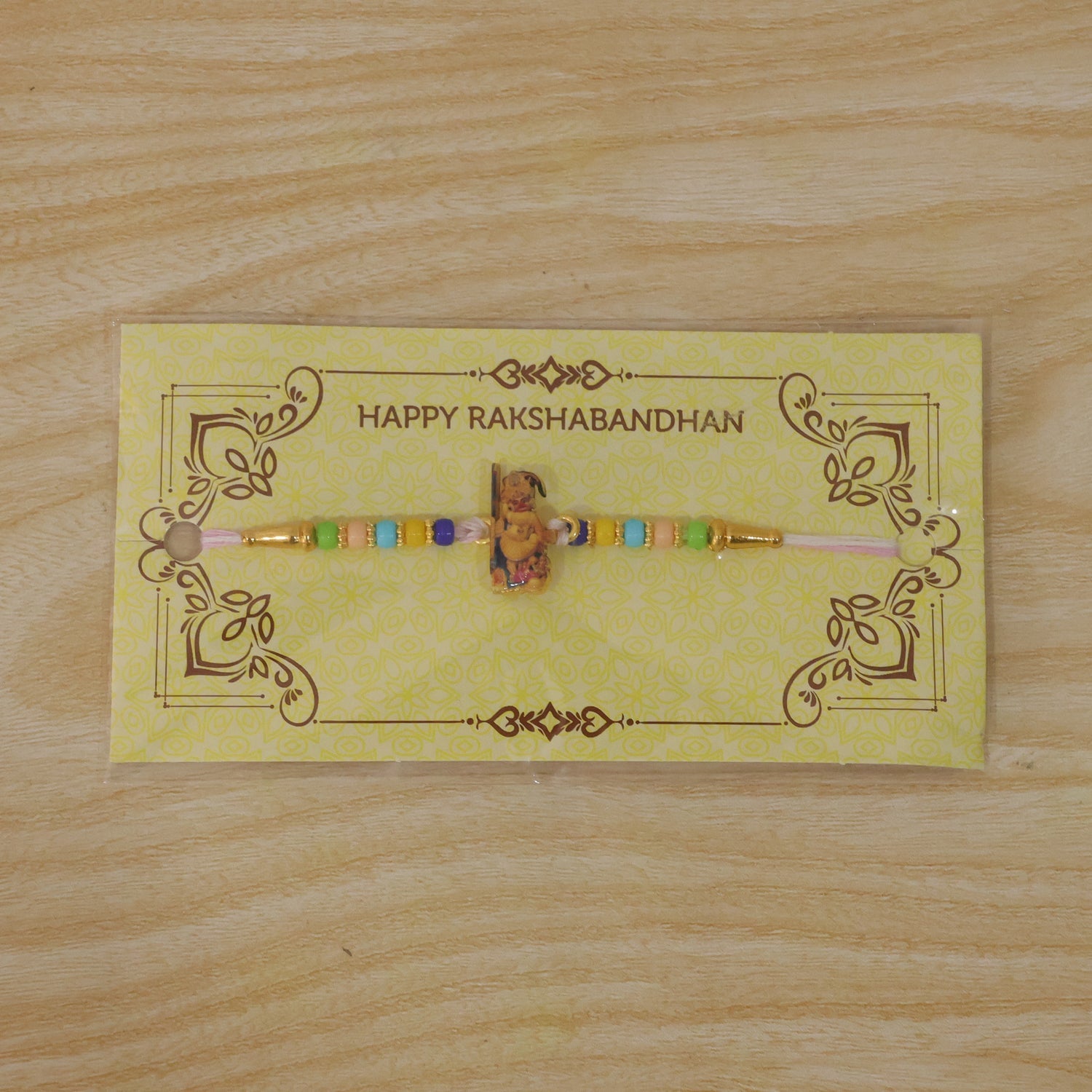 ALVENZA Hanuman Ji Rakhi – Colorful Beads with Soft Thread for Bhaiya