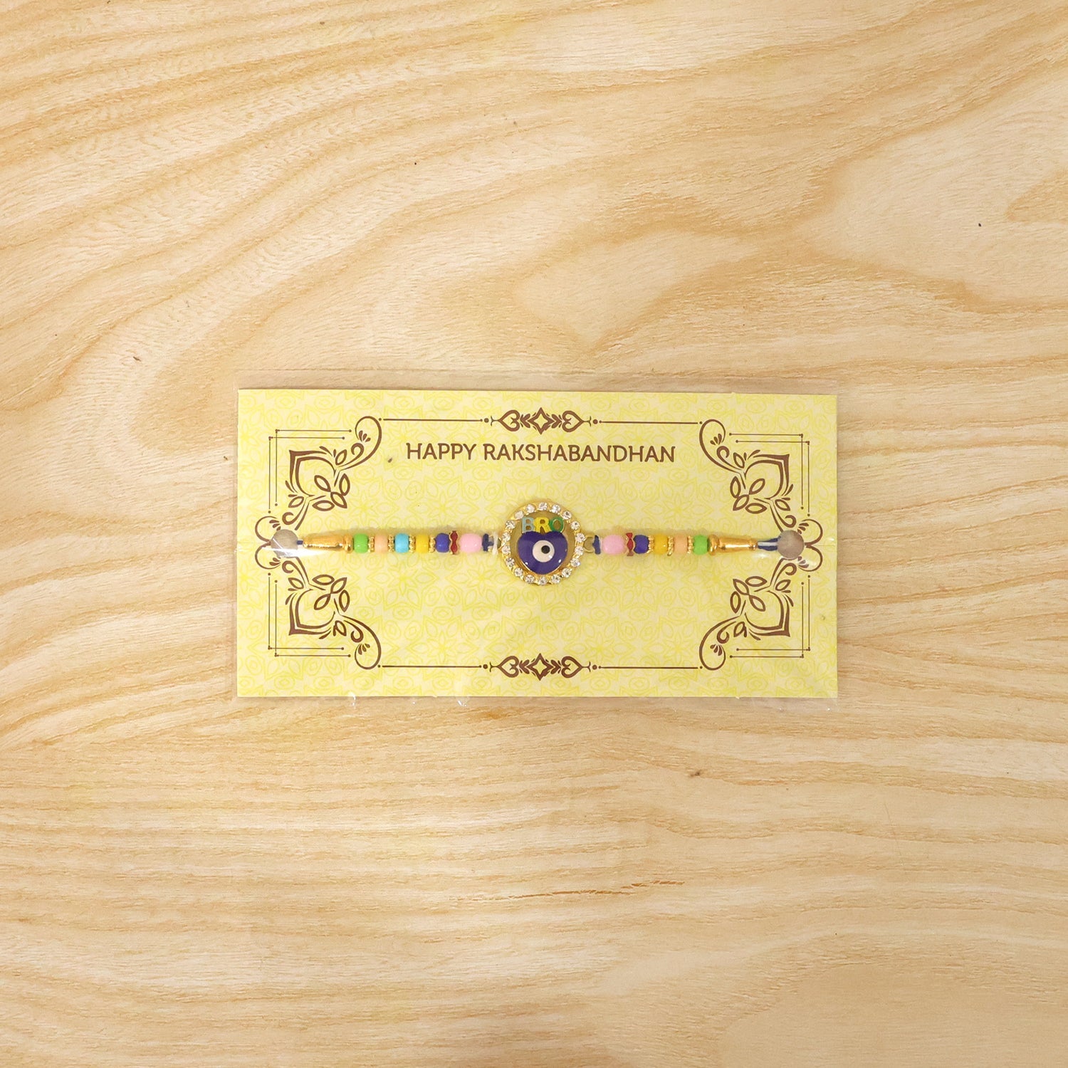 ALVENZA Evil Eye BRO Rakhi – Vibrant Beads & Soft Thread for Raksha Bandhan