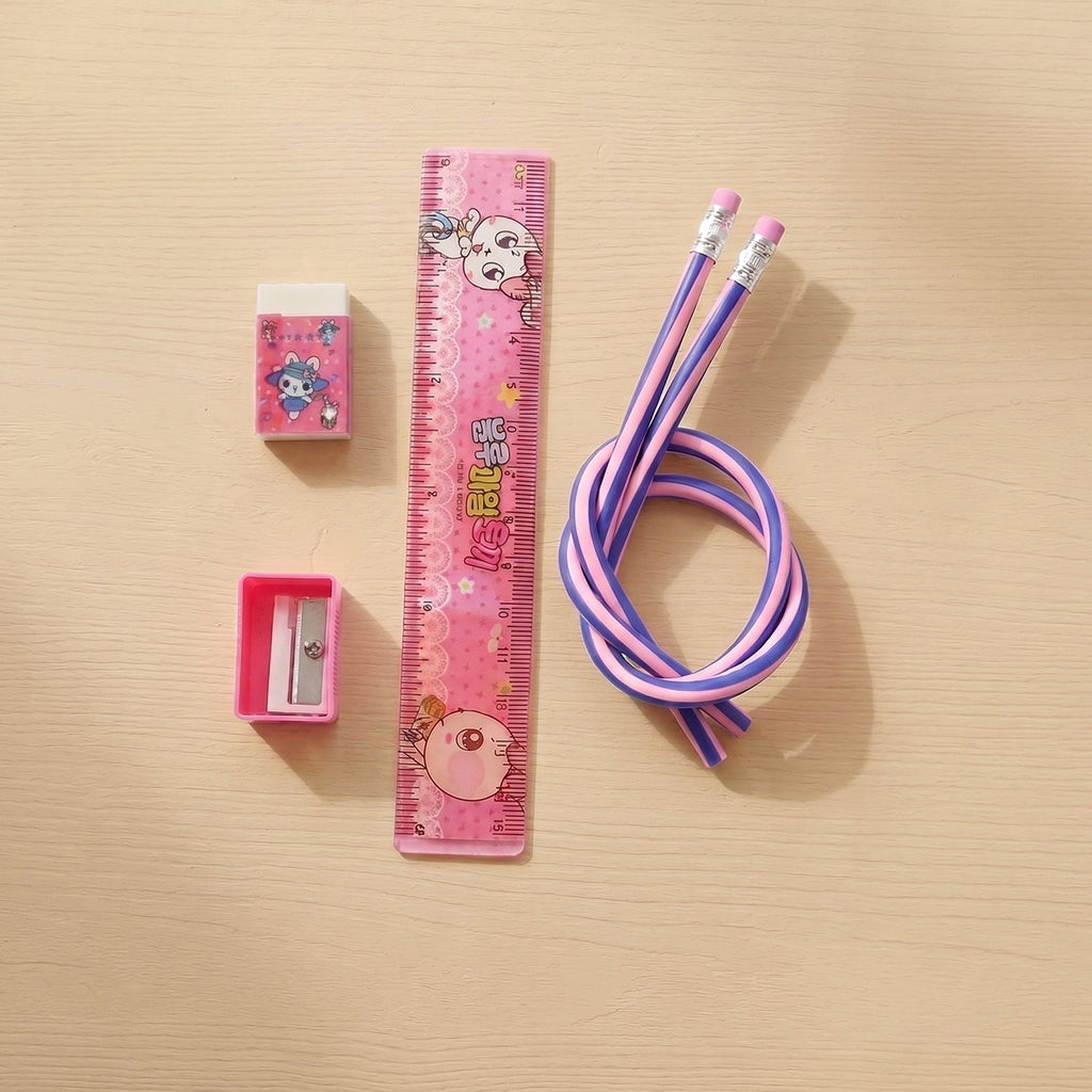 Kids 5-in-1 School Stationery Kit Fun & Practical Learning Set - Detail View 7