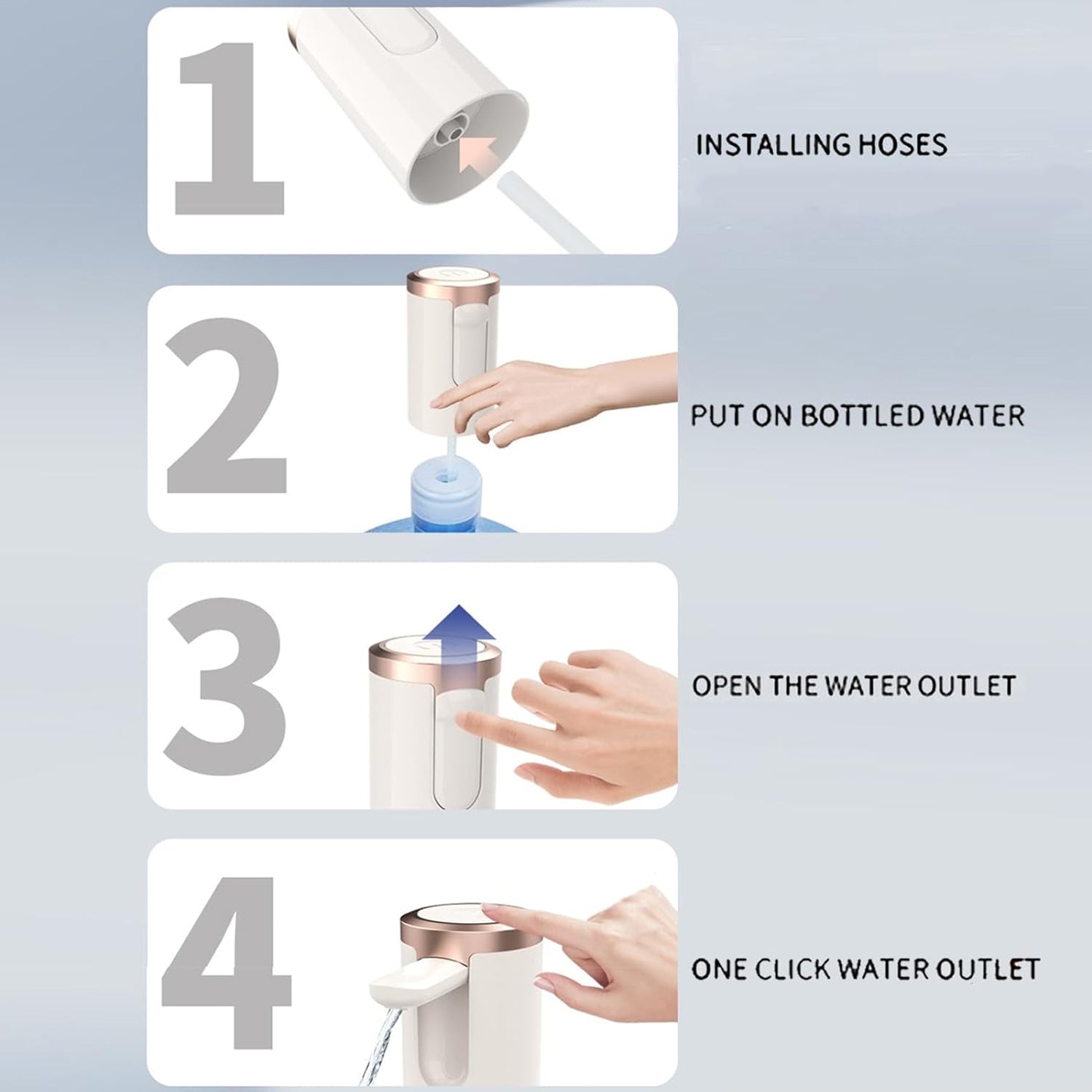 Automatic Water Dispenser USB Rechargeable for 20L - Detail View 6