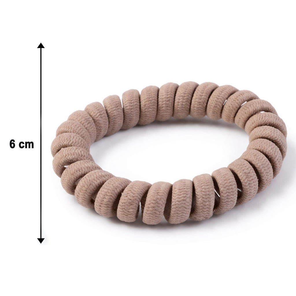 Soft Stretchable Spiral Coil Hair Band No Crease & Gentle Hold - Detail View 6