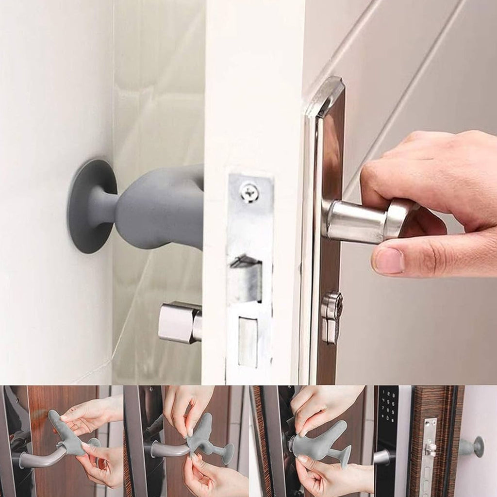 Silicone Door Handle Cover Quiet & Anti-Static Protection | Safelix - Front View