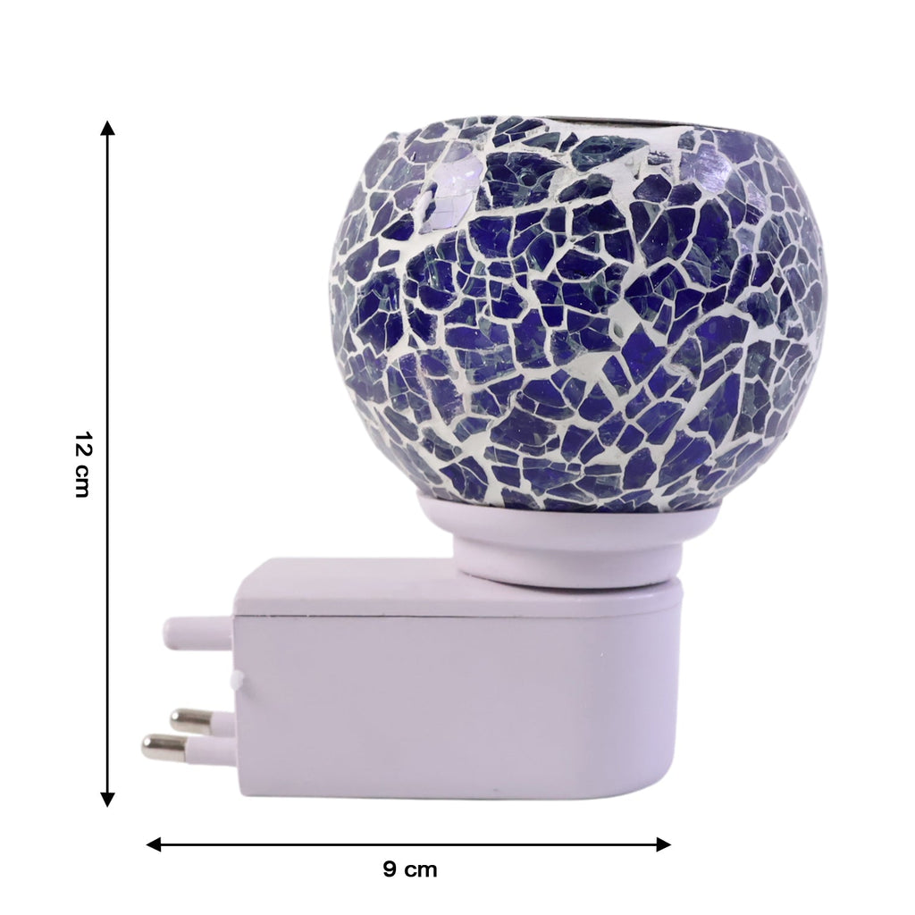 Mosaic Glass Night Lamp – Decorative Warm Glow Plug-in Light