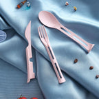 Reusable Cutlery Set 3-in-1 Spoon Fork Knife | Portable Travel - Detail View 8