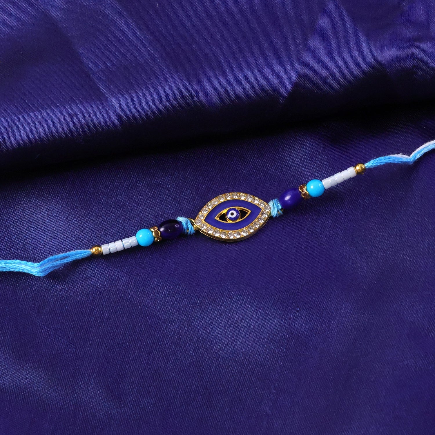 ALVENZA Evil Eye Beaded Rakhi – Stylish traditional sibling gift