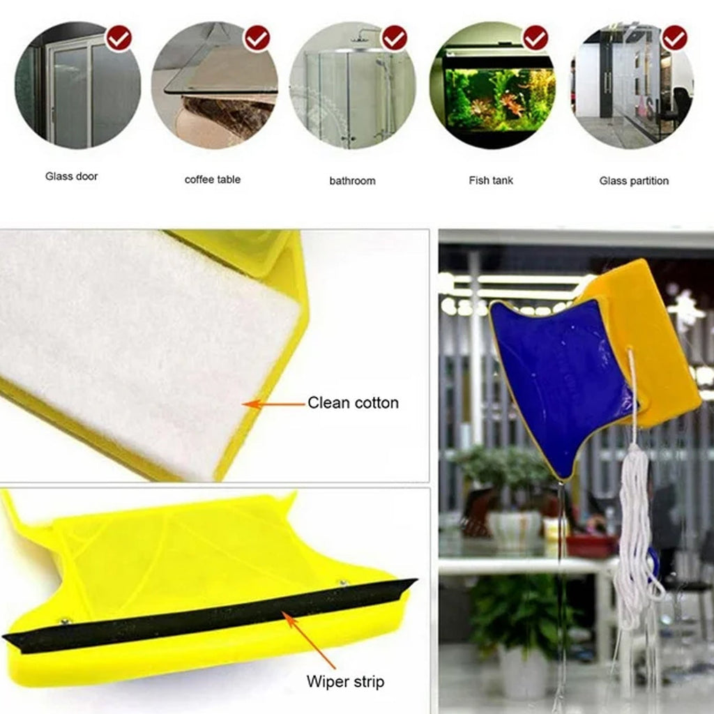 Magnetic Window Cleaner – Double-Sided, Streak-Free Glass | Velvet Wipe