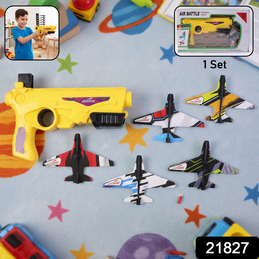 ALVENZA Air Battle Plane Launcher Toy – Safe Foam Glider Set for Kids