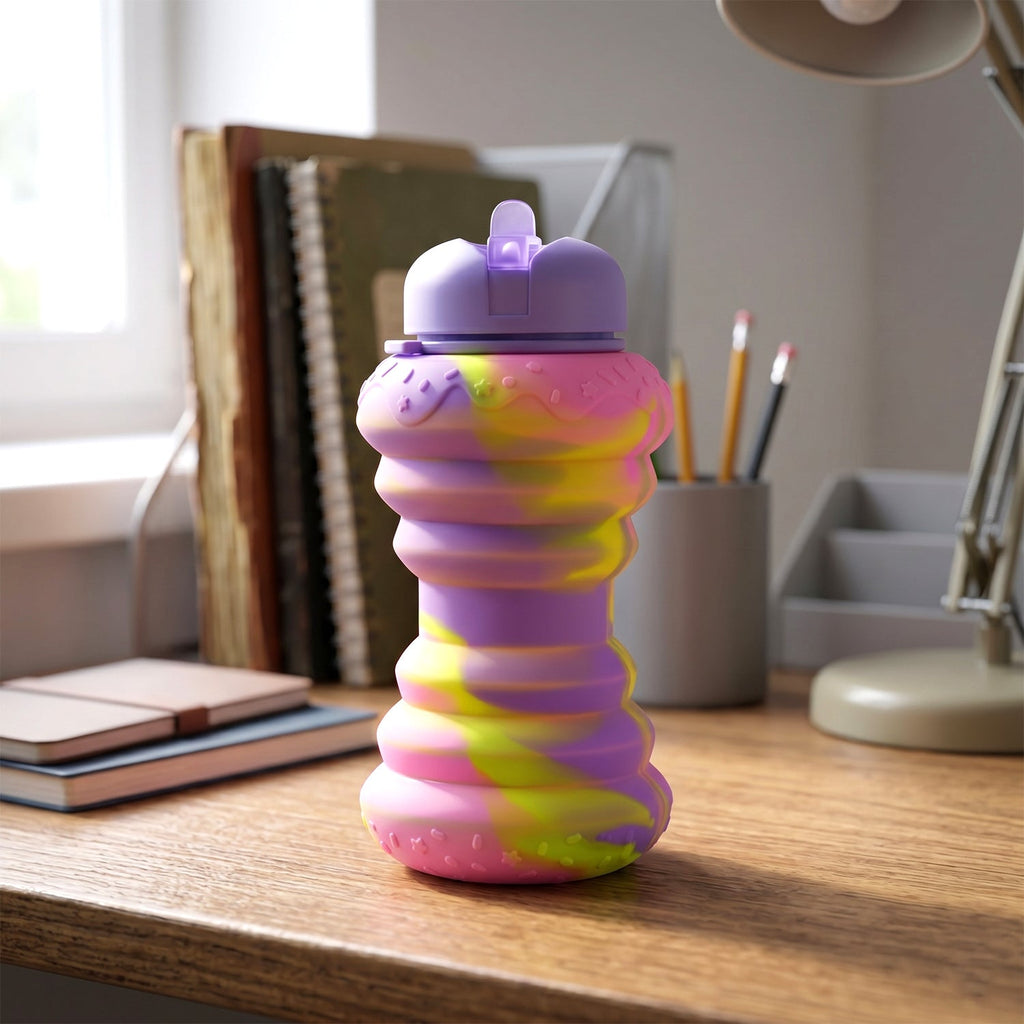 Foldable Silicone Sports Water Bottle Compact & Leak-proof Design - Detail View 8