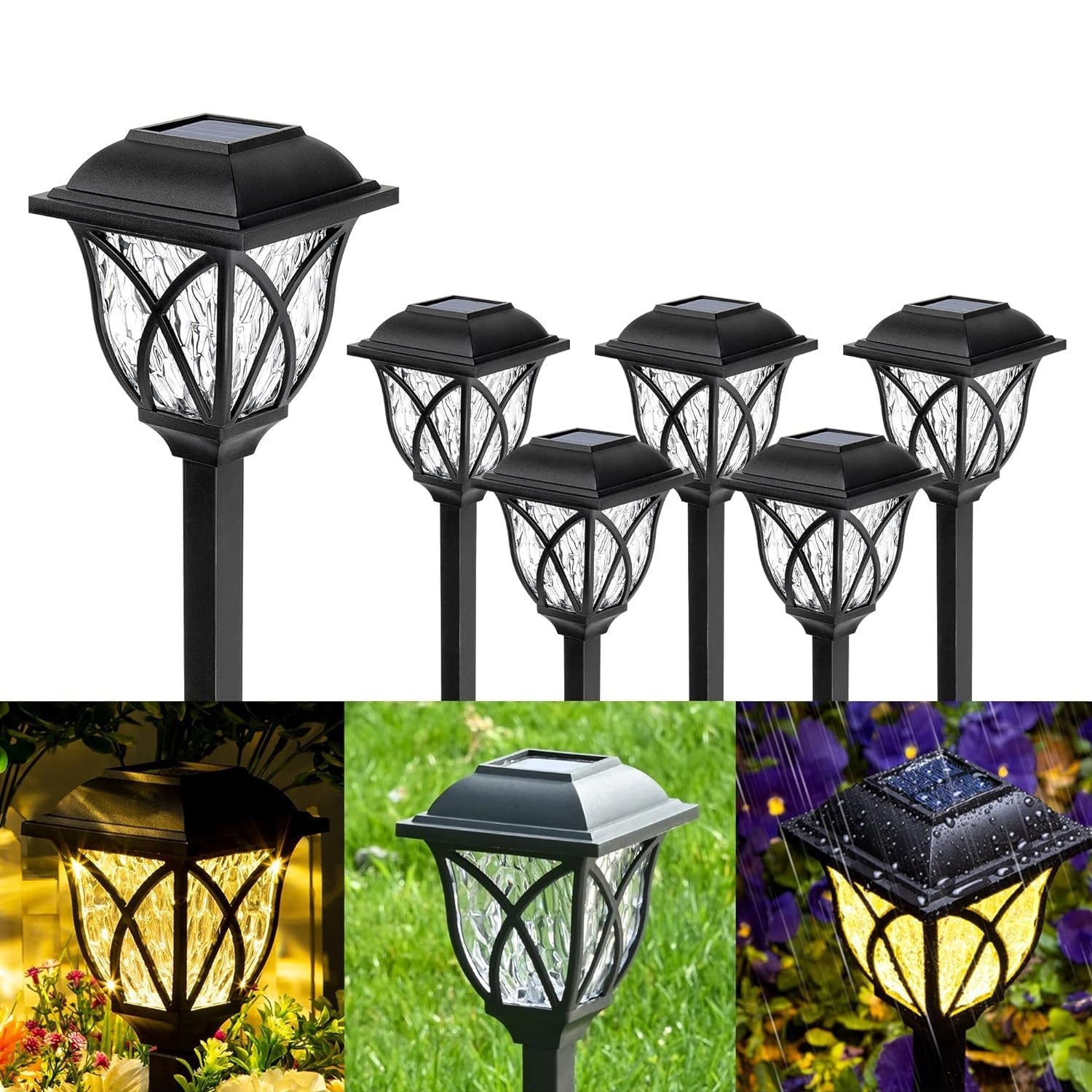 ALVENZA Solar Pathway Lights – Water-Ripple Garden Lighting | FitFuzion