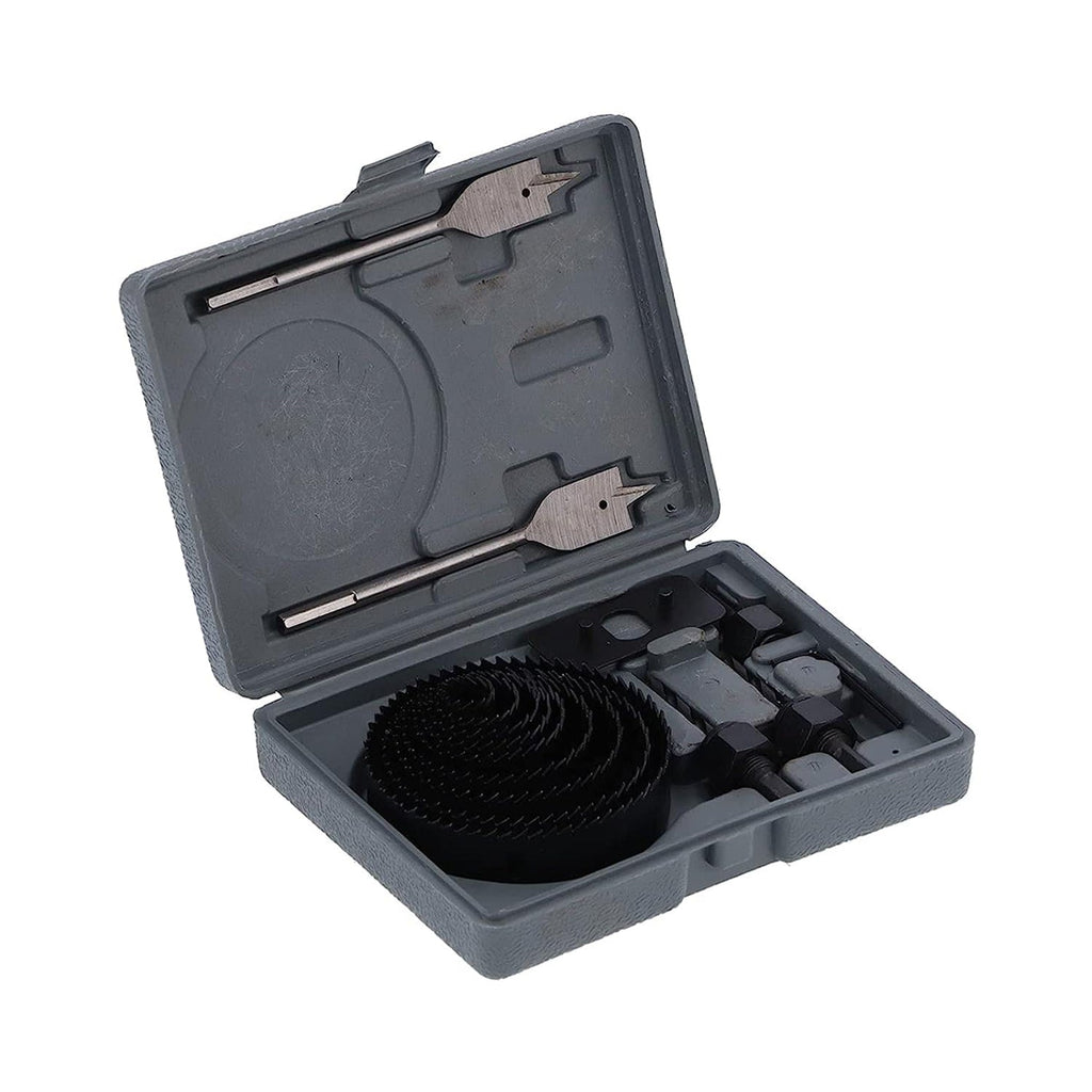 ALVENZA Hole Saw Kit – Carbon Steel 18 Pcs Set for Wood & Plastic | BoltForce