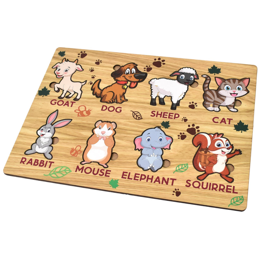 Wooden Animal Puzzle Educational Learning Board | Inventive Play - Detail View 5
