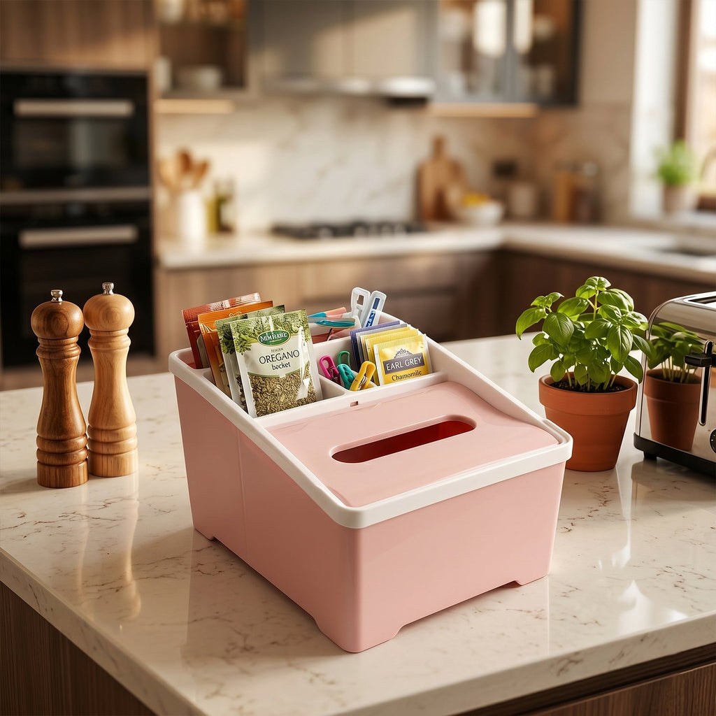 Plastic Multipurpose Storage Organizer Box Space-Saving & Durable - Detail View 8