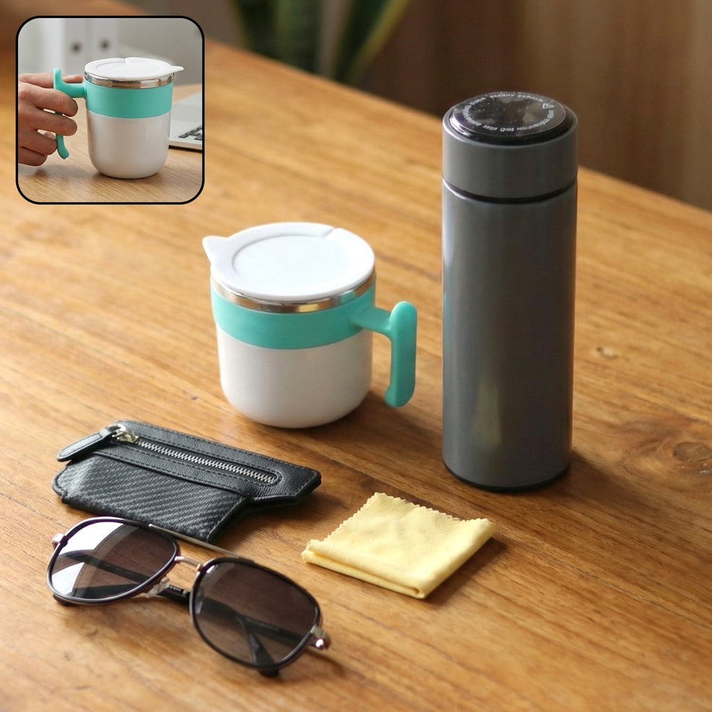 ALVENZA Travel Essentials Set – 5-in-1 Combo with Insulated Bottle & Mug