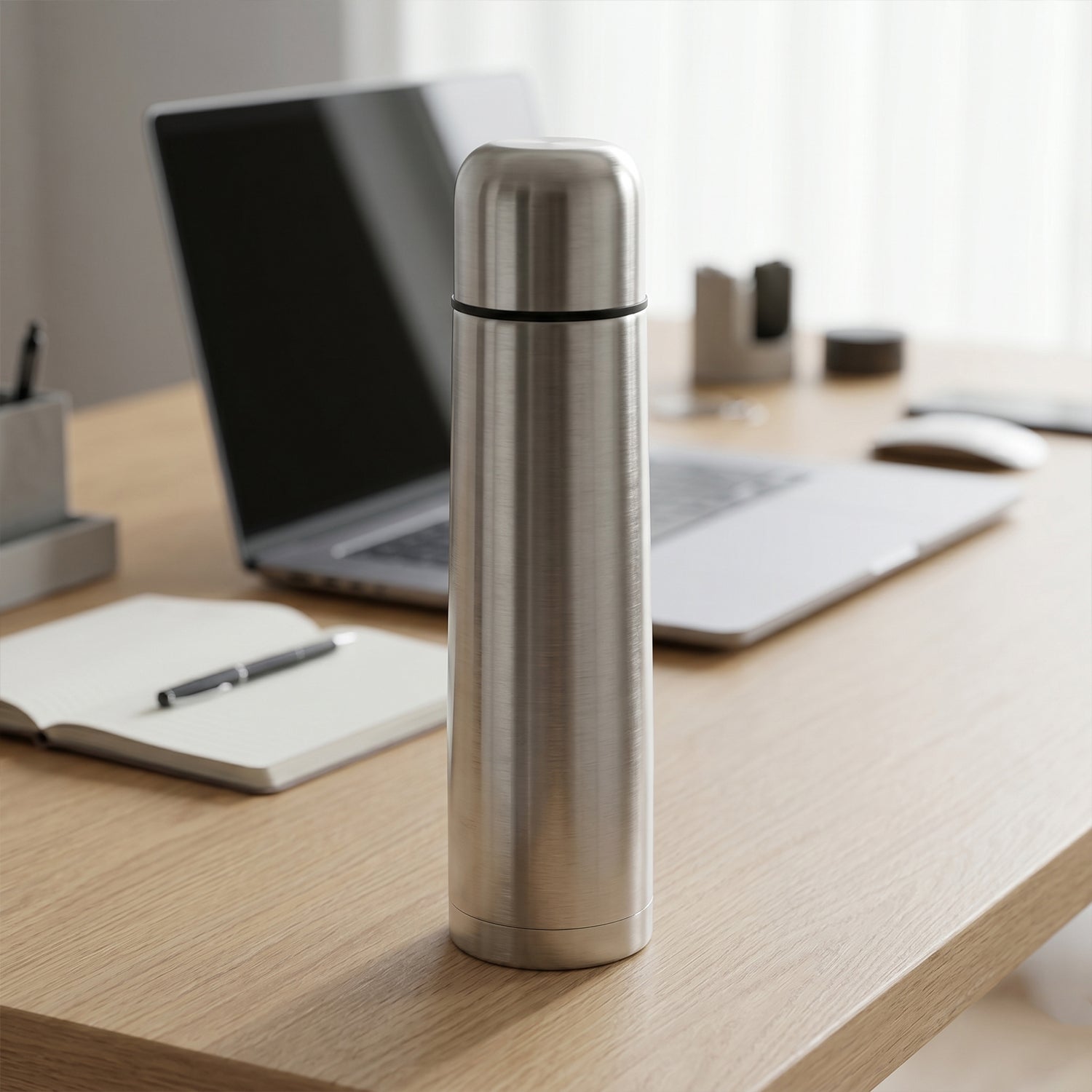 ALVENZA Stainless Steel Vacuum Flask – 1000ML with Carry Bag & Spoon