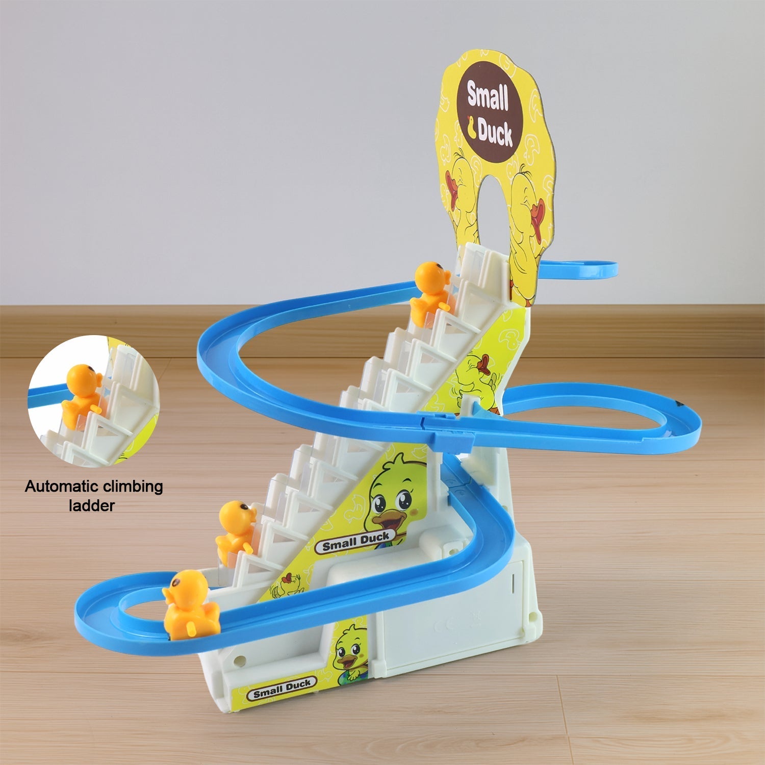 ALVENZA Duck Climb Stairs Toy – Interactive Music & Light Playset