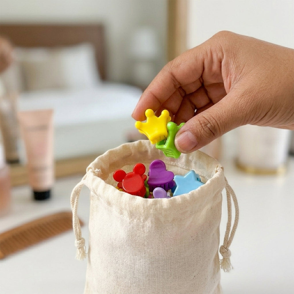 Mini Hair Claw Clips Set Cute & Strong Grip Styling Accessories - Detail View 7