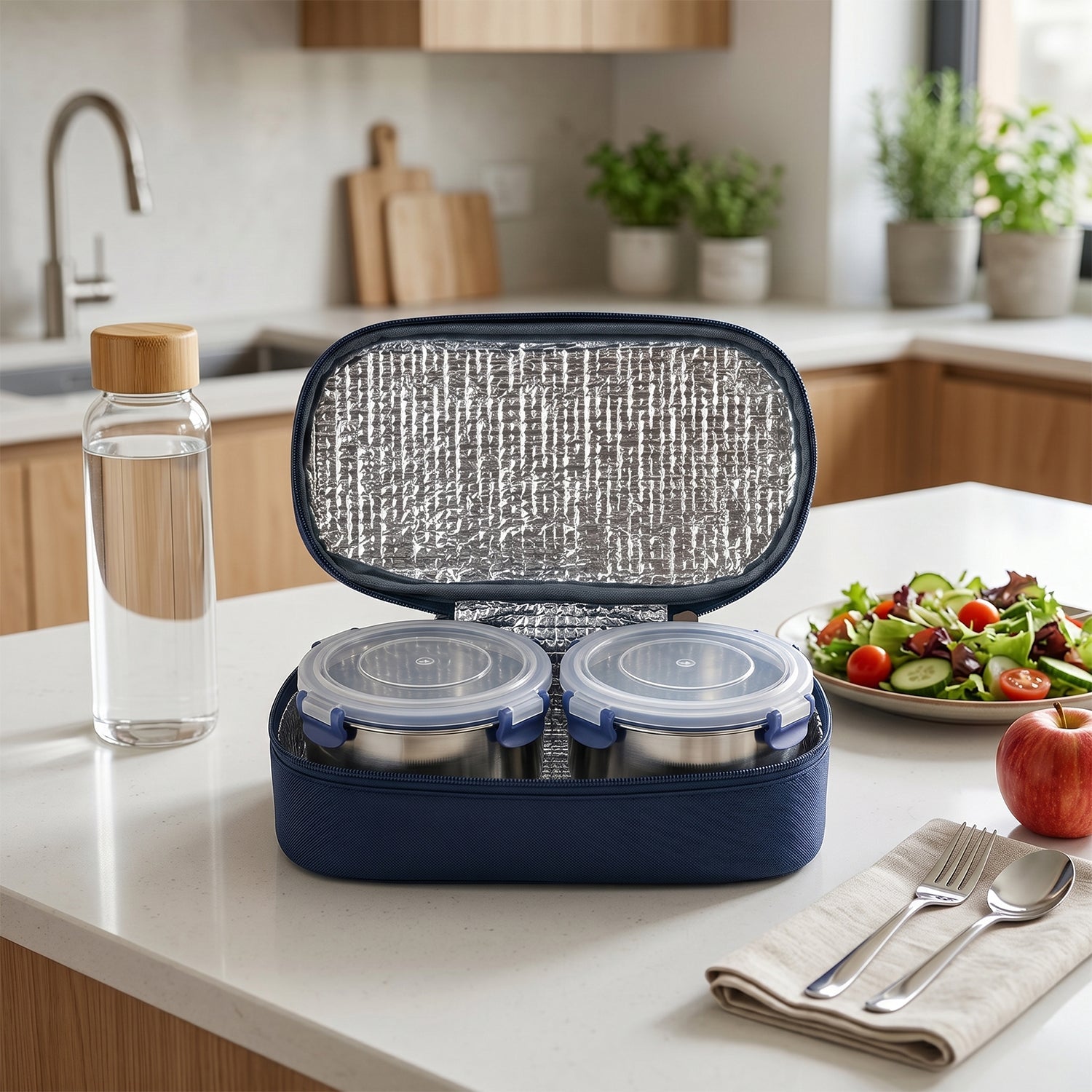 Stainless Steel Lunch Box Set Leakproof & Insulated for Daily Use