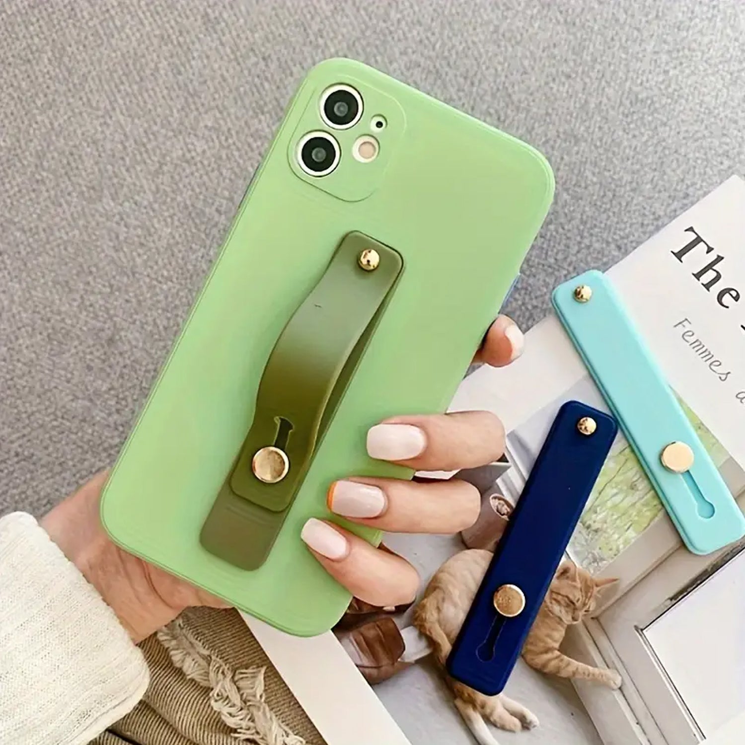 ALVENZA Phone Finger Holder – Secure Silicone Grip & Kickstand | Gambit