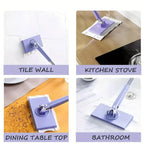 ALVENZA Mini Mop with Automatic Cloth Change & Push-Pull Handle | Velvet Wipe