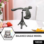 Balancing Eagle Toy Gravity-Defying Metal Desk Decor - Side View