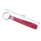 ALVENZA Silicone Wrist Strap Keychain – Motivational & Durable Design