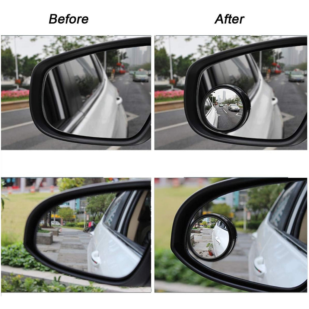 ALVENZA Car Blind Spot Mirrors – Wide Angle Convex Safety Set