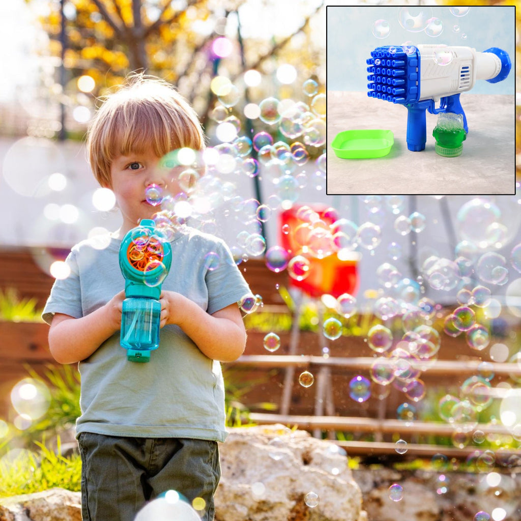 Bubble Gun for Kids 32 Holes, Powerful Blaster | Play & Move - Detail View 8